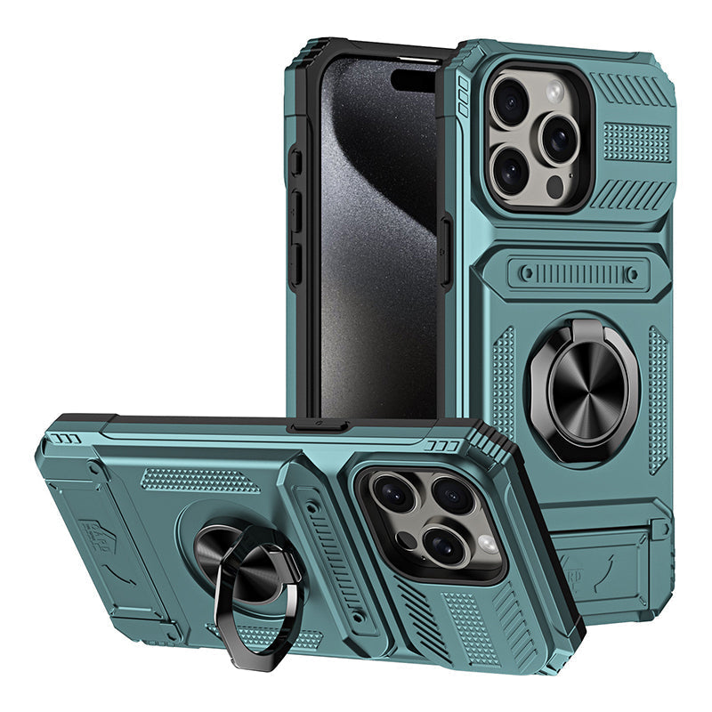 🛡️  Heavy Duty Magnetic Armor Case With Hidden Kickstand And Wallet
