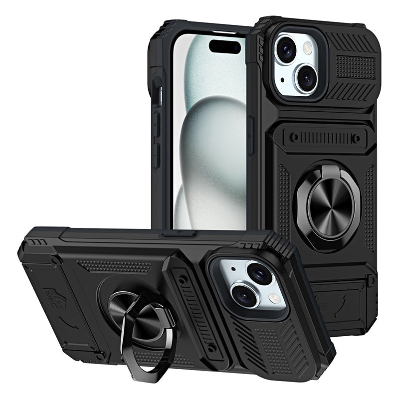 🛡️  Heavy Duty Magnetic Armor Case With Hidden Kickstand And Wallet
