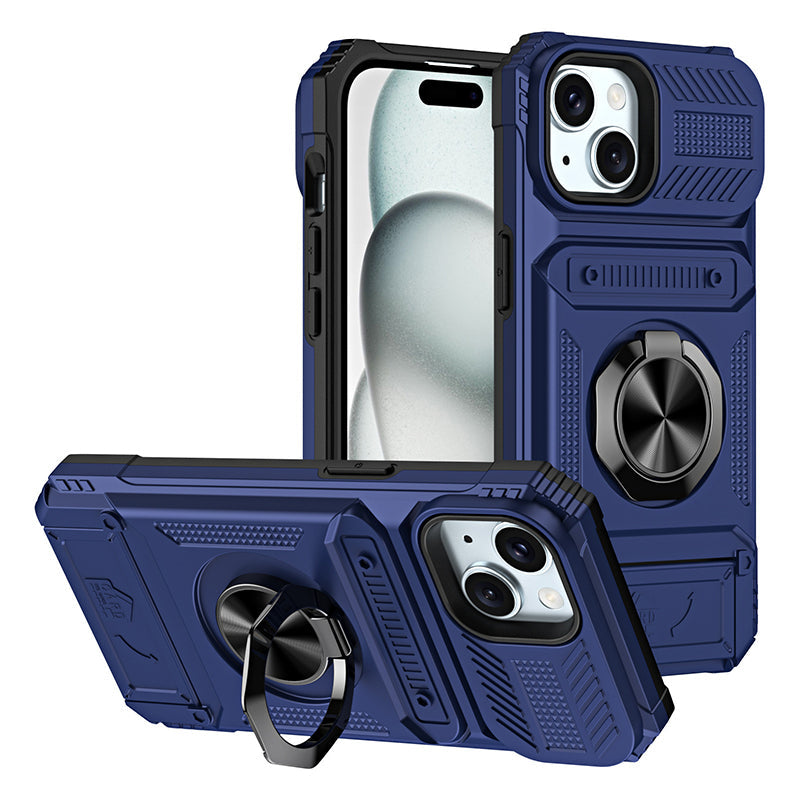 🛡️  Heavy Duty Magnetic Armor Case With Hidden Kickstand And Wallet