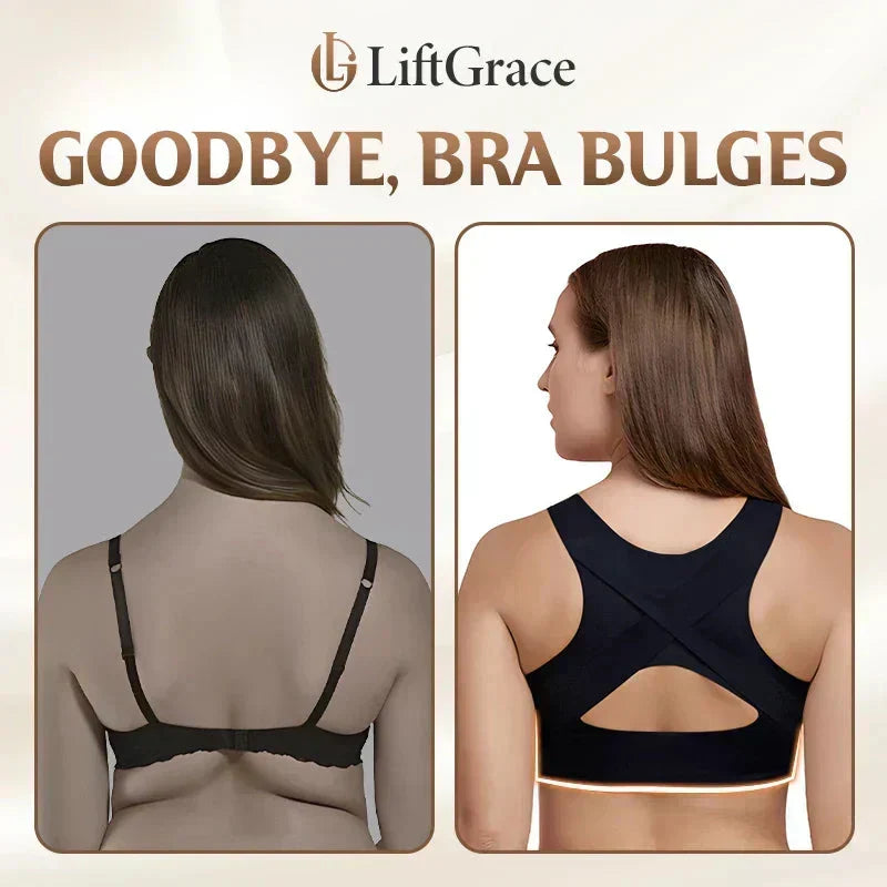 👙 Front Closure Cross-Back Wireless Posture Bra – Ultra Push-Up, All-Day Comfort & Natural Lift for a Slimmer, Taller Silhouette 💖