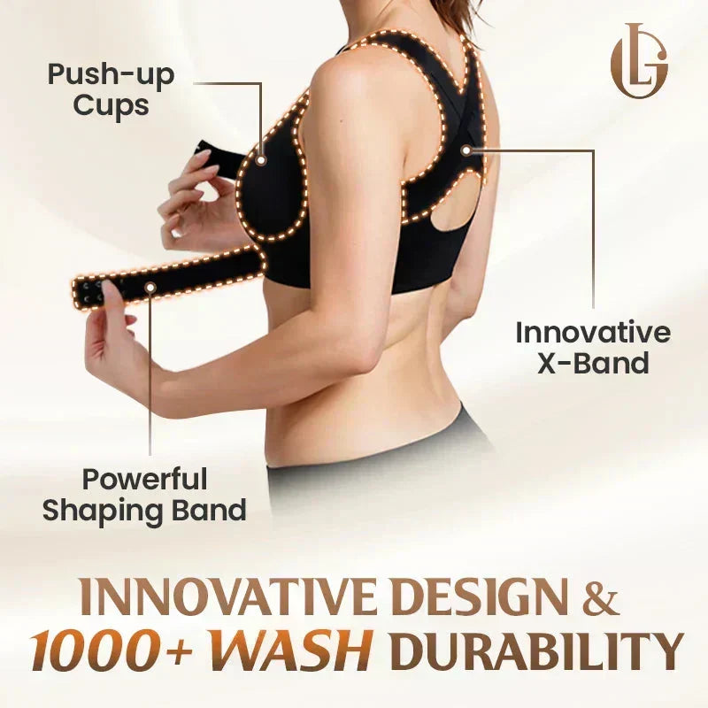 👙 Front Closure Cross-Back Wireless Posture Bra – Ultra Push-Up, All-Day Comfort & Natural Lift for a Slimmer, Taller Silhouette 💖