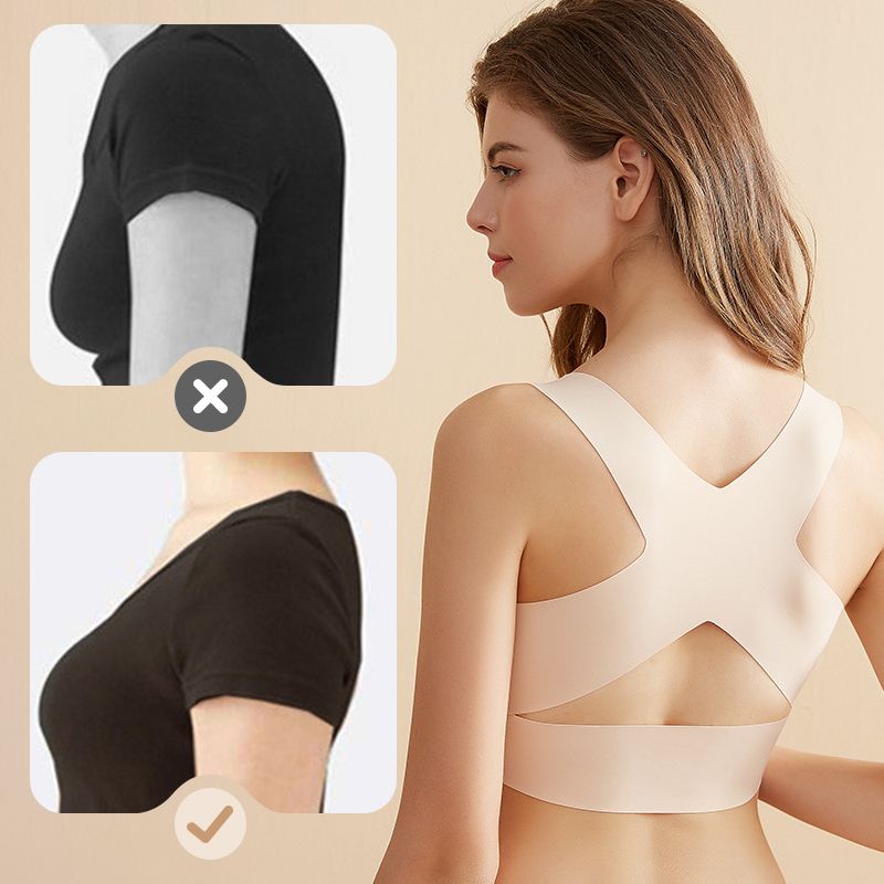👙 Front Closure Cross-Back Wireless Posture Bra – Ultra Push-Up, All-Day Comfort & Natural Lift for a Slimmer, Taller Silhouette 💖