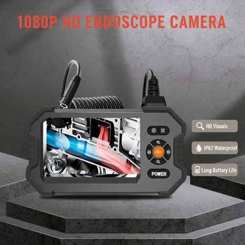 🔍 Portable 1080P HD Inspection Camera – 4.3' LCD Screen Endoscope Camera with Waterproof Cable for Auto Repair, Pipes & Home Inspection