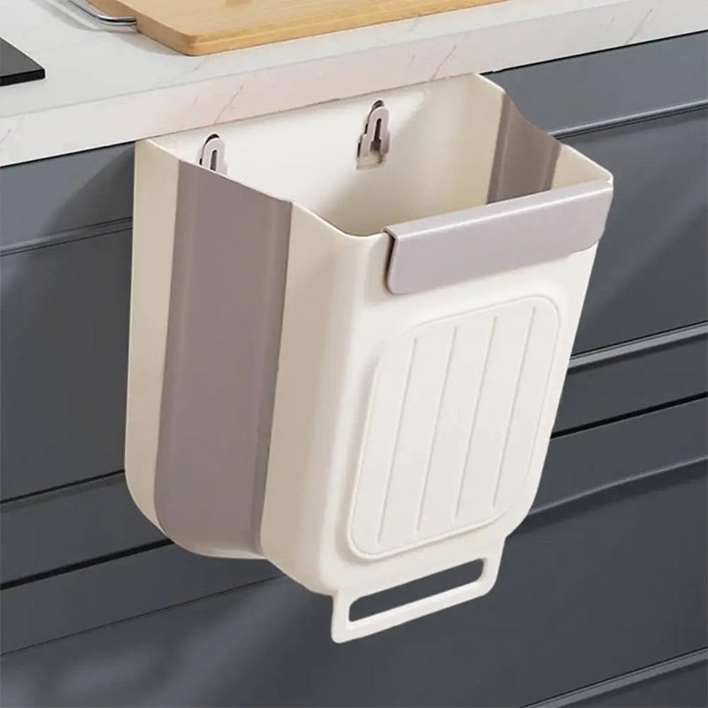🗑️ LIMITED-TIME 50% OFF! 💫 Collapsible Hanging Trash Can for Kitchen Cabinet Door – Space-Saving Waste Bin (6L/11L)