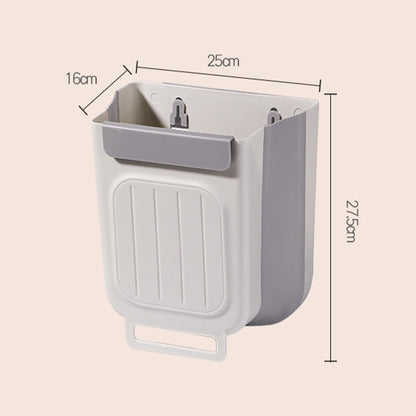 🗑️ LIMITED-TIME 50% OFF! 💫 Collapsible Hanging Trash Can for Kitchen Cabinet Door – Space-Saving Waste Bin (6L/11L)