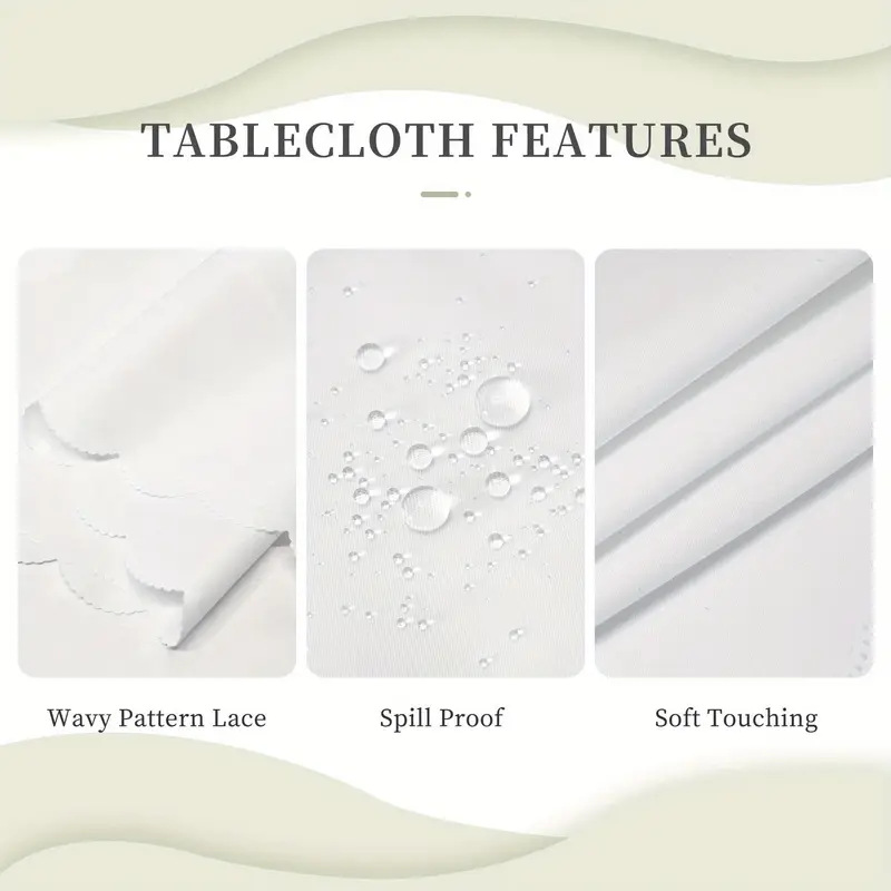 ⏰Elegant Waterproof Embossed Floral Tablecloth💮