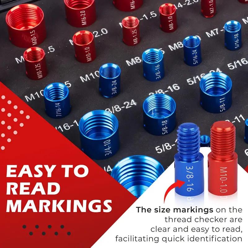 ⏰ Nut & Bolt Thread Checker Kit – Dual-Sided, Military-Grade, Metric & Imperial ✨