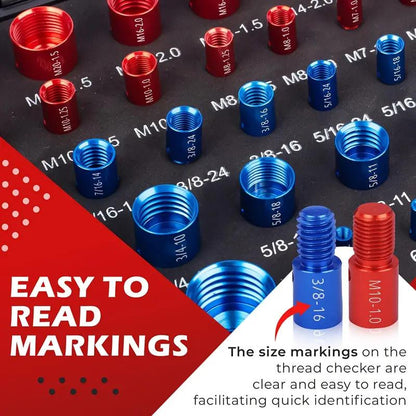 ⏰ Nut & Bolt Thread Checker Kit – Dual-Sided, Military-Grade, Metric & Imperial ✨