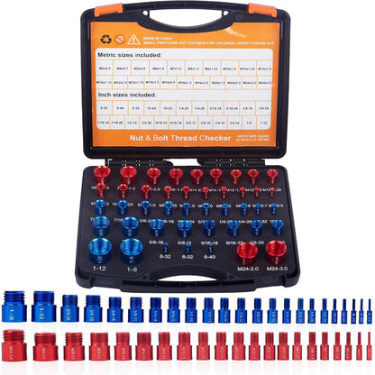 ⏰ Nut & Bolt Thread Checker Kit – Dual-Sided, Military-Grade, Metric & Imperial ✨