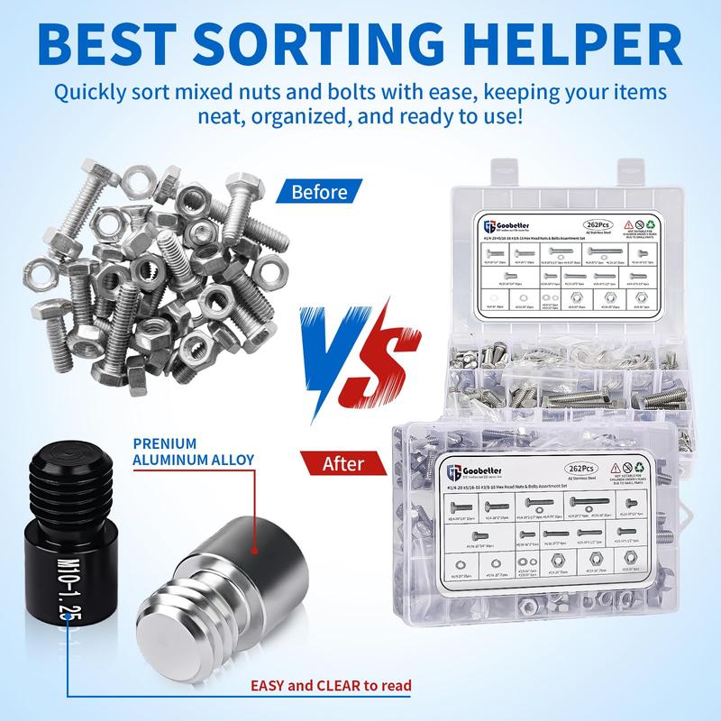 ⏰ Nut & Bolt Thread Checker Kit – Dual-Sided, Military-Grade, Metric & Imperial ✨