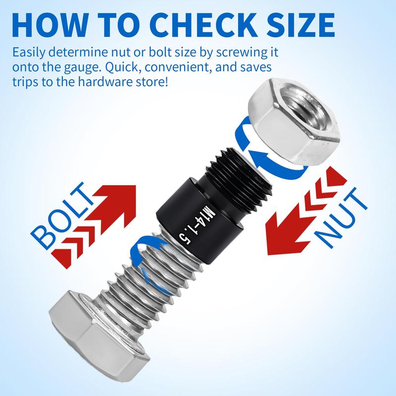 ⏰ Nut & Bolt Thread Checker Kit – Dual-Sided, Military-Grade, Metric & Imperial ✨