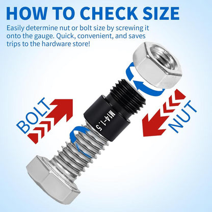 ⏰ Nut & Bolt Thread Checker Kit – Dual-Sided, Military-Grade, Metric & Imperial ✨