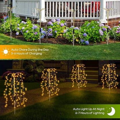✨ Solar Garden Lights Outdoor Decor – 120 LEDs, IP55 Waterproof, Easy Install 🌙