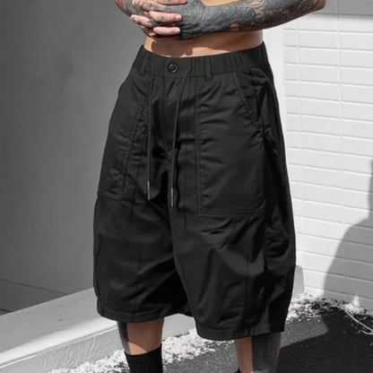 👖 LIMITED TIME: 50% OFF! 🔥 Men's Plus Size Capri Pants – Wide-Leg Loose Fit, Drawstring Waist & Large Pockets ✨