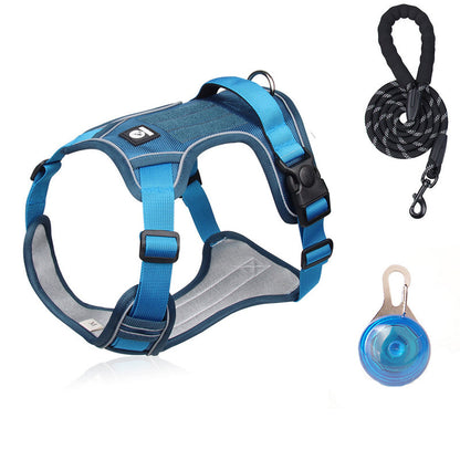 No Pull Dog Harness with Leash & Collar LED