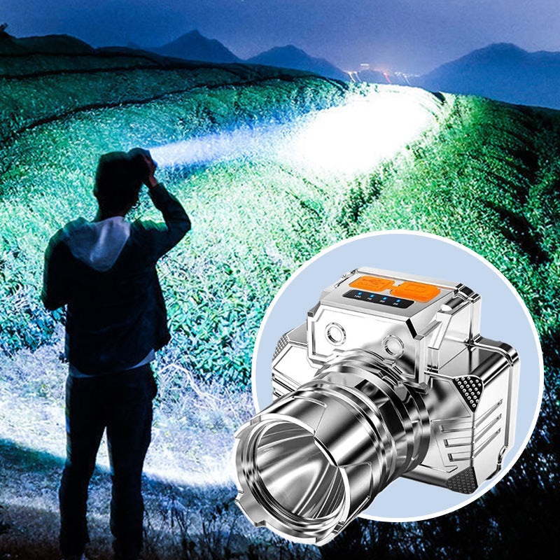 🎁🐟 [Bright Gift: Hot Sale 80% OFF👍 – Limited Time!⏰] Portable Waterproof Smart LED Headlamp – Outdoor Fishing Essential, Motion Sensor, USB Charging. Hands-Free & Reliable! 🔦💧✨