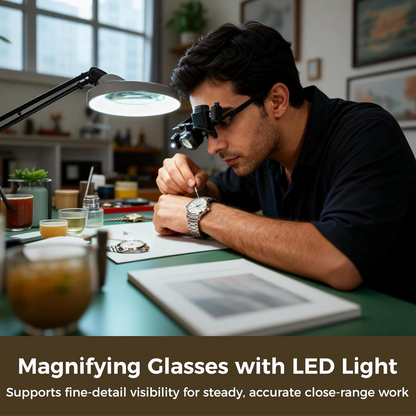 🔬 LIMITED-TIME 49% OFF! ✨ Precision LED Magnifier Glasses – Interchangeable Lenses, Dual LED, Hands-Free 💡
