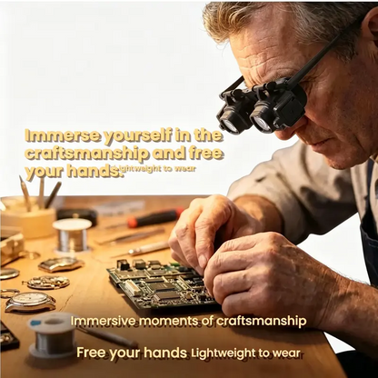 🔬 LIMITED-TIME 49% OFF! ✨ Precision LED Magnifier Glasses – Interchangeable Lenses, Dual LED, Hands-Free 💡