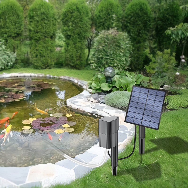 ☀️🐟 Solar Powered Pond Aerator with Air Pump – Easy Installation, No Wiring Required for Fish Ponds & Water Gardens 💦