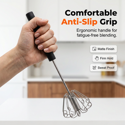 🔥 (LAST DAY OF THE SPECIAL SALE) 🔥 Stir eggs, cream, and dough effortlessly. 🔥 Versatile Stainless Steel Egg Beater (hands-free, easy to use)