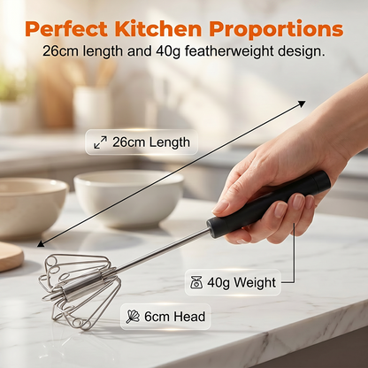 🔥 (LAST DAY OF THE SPECIAL SALE) 🔥 Stir eggs, cream, and dough effortlessly. 🔥 Versatile Stainless Steel Egg Beater (hands-free, easy to use)