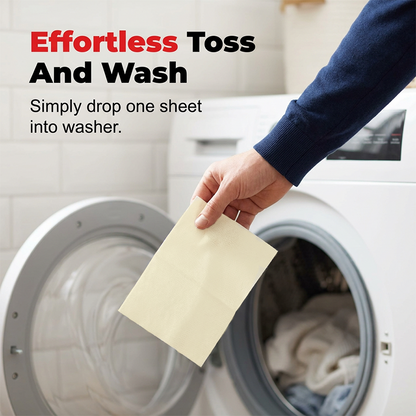 🤍 Laundry Whitening Sheets for White Clothes – Deep Stain & Yellowing Remover, Easy Toss-and-Wash Laundry Booster ✨