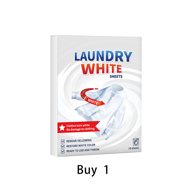 🤍 Laundry Whitening Sheets for White Clothes – Deep Stain & Yellowing Remover, Easy Toss-and-Wash Laundry Booster ✨