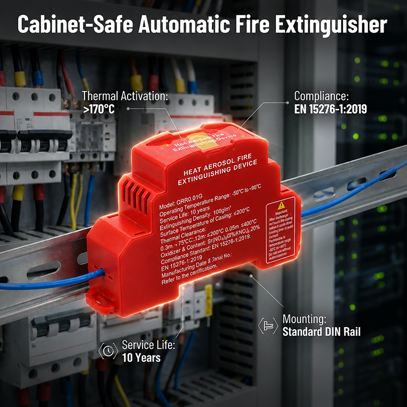 🧯 50% OFF Today! Automatic Aerosol Fire Suppression Device for Electrical Cabinets