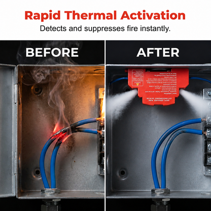 🧯 50% OFF Today! Automatic Aerosol Fire Suppression Device for Electrical Cabinets