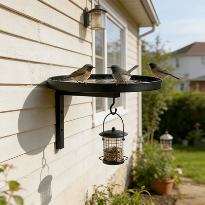 🏡Limited-Time 50% Off – Wall-Mounted Metal Bird Bath – Bronze Finish 🐦🧱🛁