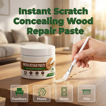 Furniture & Floor Repair Paste – Works on tables, cabinets & wooden floors. Covers scuffs & peeling. No more ugly scratches! 🏠✅