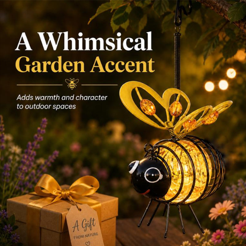 🌙🍃 LIMITED-TIME 50% OFF! Hanging Solar Bee Light – Warm Amber Glow, Flicker-Free, Perfect for Garden Parties, Camping, or Kids’ Rooms – Spread Joy Day and Night 🌞🌜