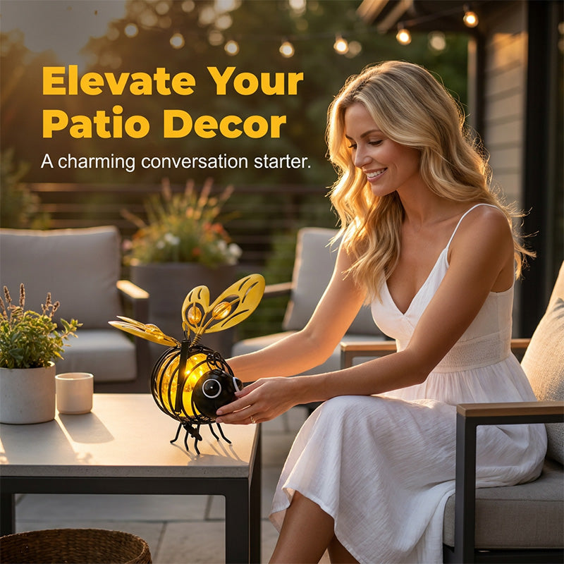 🌙🍃 LIMITED-TIME 50% OFF! Hanging Solar Bee Light – Warm Amber Glow, Flicker-Free, Perfect for Garden Parties, Camping, or Kids’ Rooms – Spread Joy Day and Night 🌞🌜