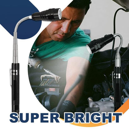 🚗50% OFF NOW ! 🔦Multifunctional Telescopic Magnetic Flashlight – 360° flexible gooseneck, super bright LED light, extendable pick-up rod, magnetic suction design. Auto repair workshop essential!