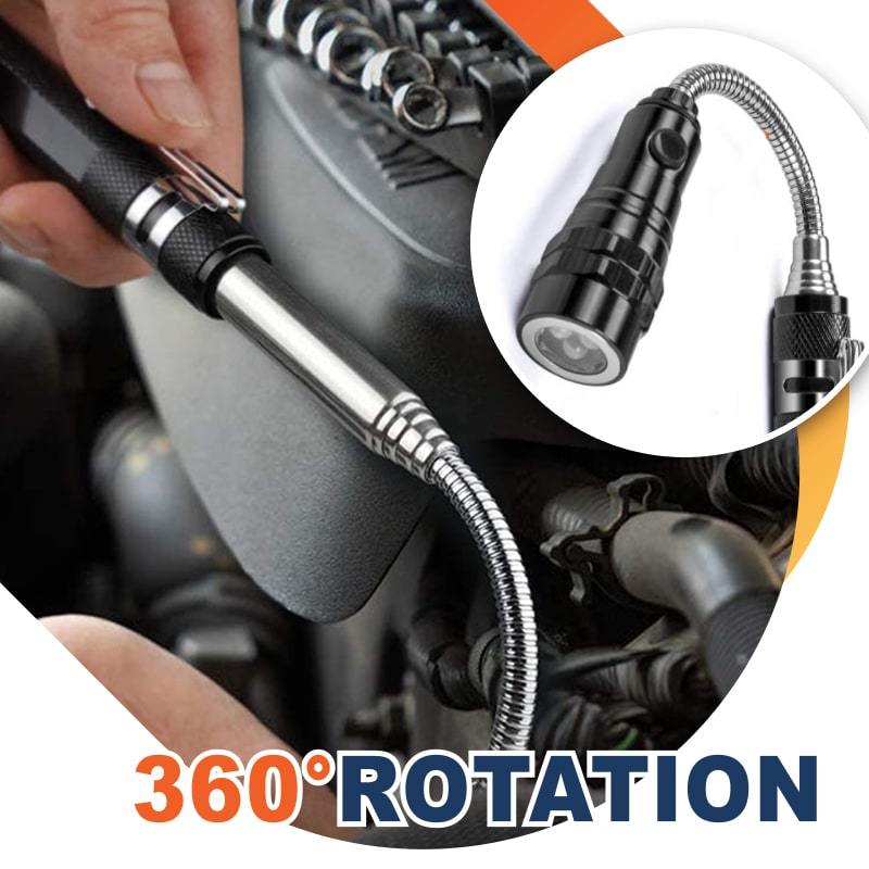 🚗50% OFF NOW ! 🔦Multifunctional Telescopic Magnetic Flashlight – 360° flexible gooseneck, super bright LED light, extendable pick-up rod, magnetic suction design. Auto repair workshop essential!