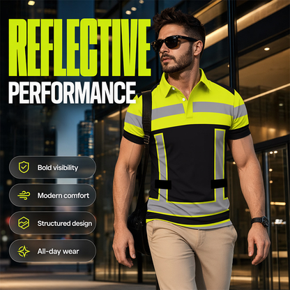 Men's High Visibility Reflective Short Sleeve Shirt