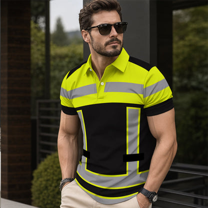 Men's High Visibility Reflective Short Sleeve Shirt