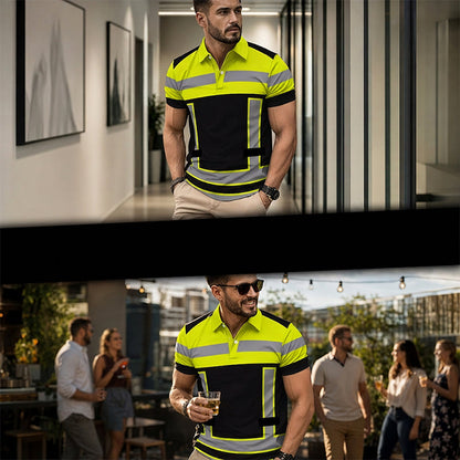 Men's High Visibility Reflective Short Sleeve Shirt