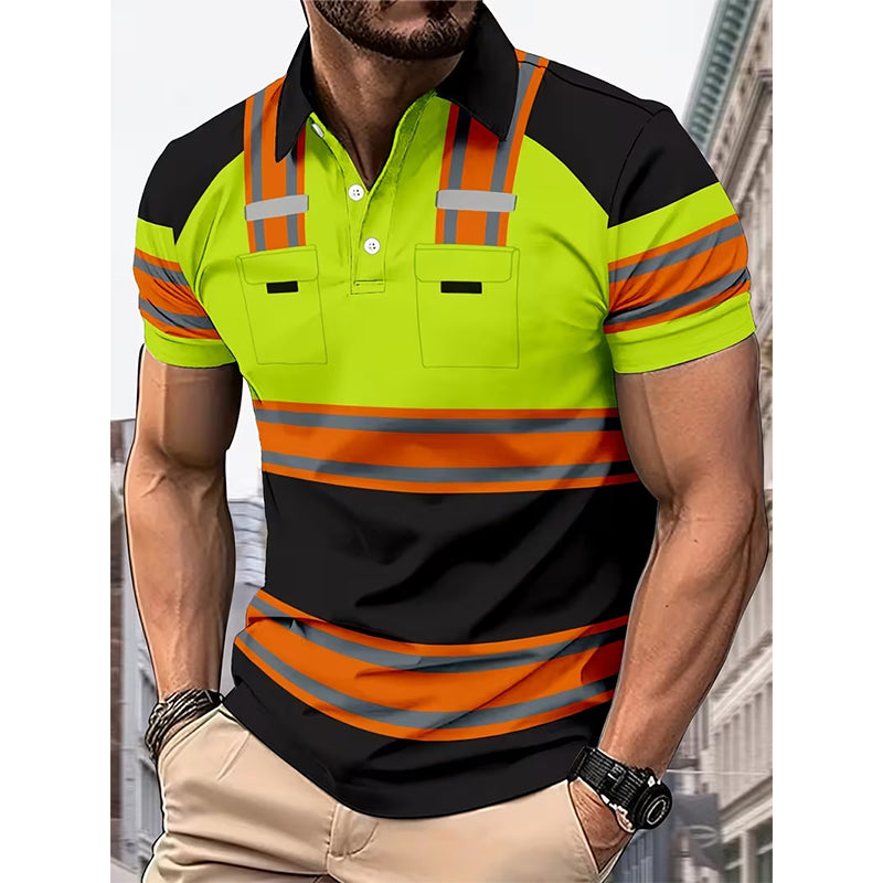 Men's High Visibility Reflective Short Sleeve Shirt