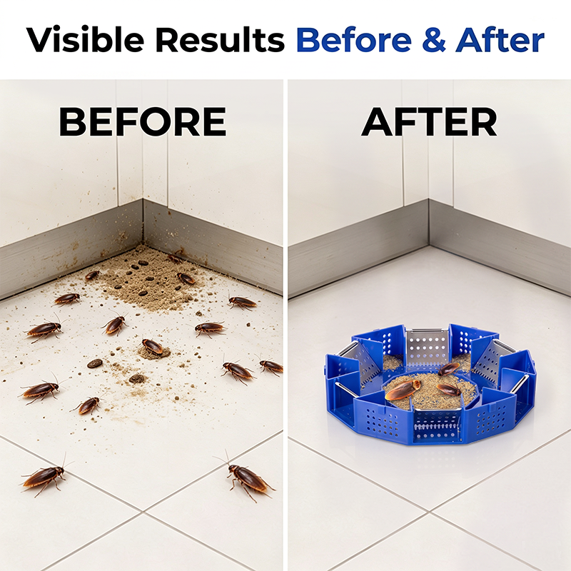 Physical Cockroach Trap Non-Toxic Six-Door Pest Catcher