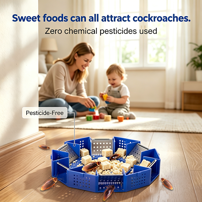 Physical Cockroach Trap Non-Toxic Six-Door Pest Catcher