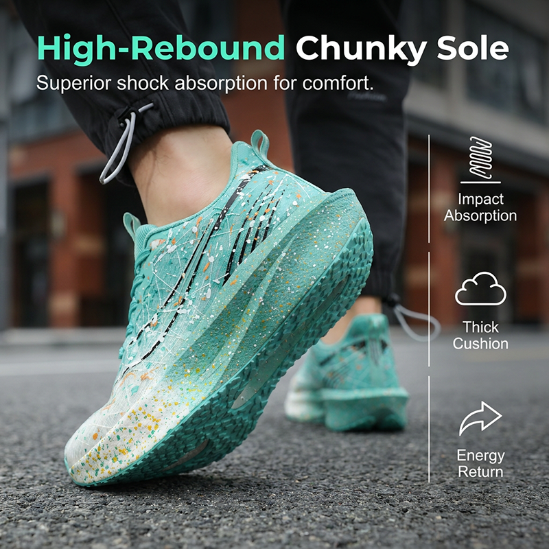 ⏰Glow-in-the-Dark Splatter Print Casual Sneakers