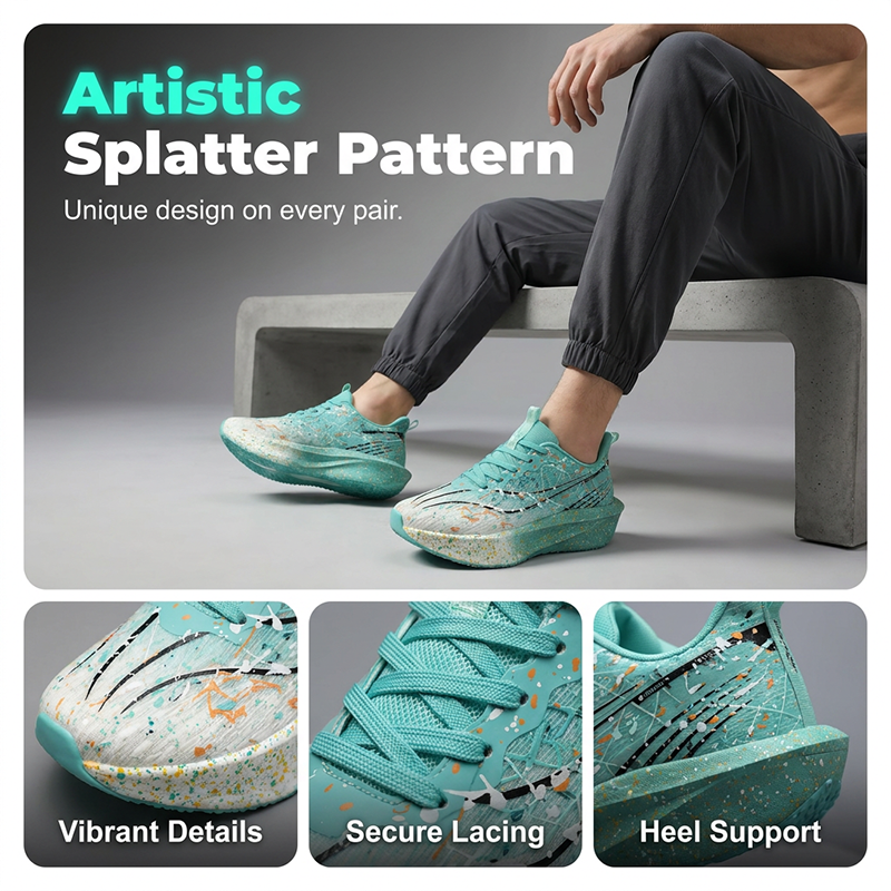 ⏰Glow-in-the-Dark Splatter Print Casual Sneakers
