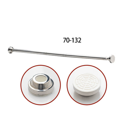🧥50% OFF NOW! Adjustable No‑Drill Tension Rod, 70‑100cm Spring Tension Clothes Hanging Rod, No‑Damage Non‑Slip Closet Curtain Rod, Max 15KG Load for Wardrobe, Bathroom