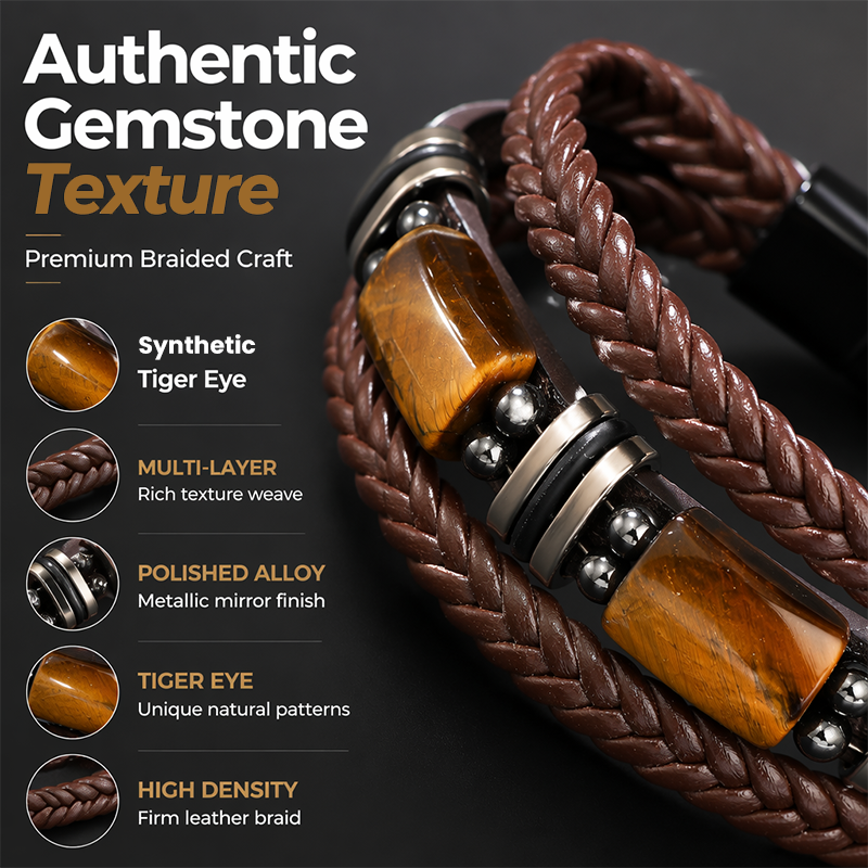 Braided PU Leather Bracelet – product image