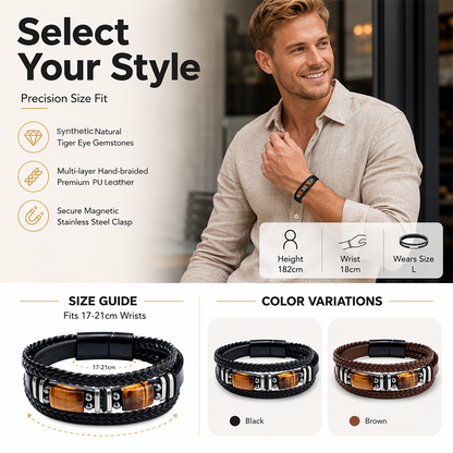 Braided PU Leather Bracelet – product image