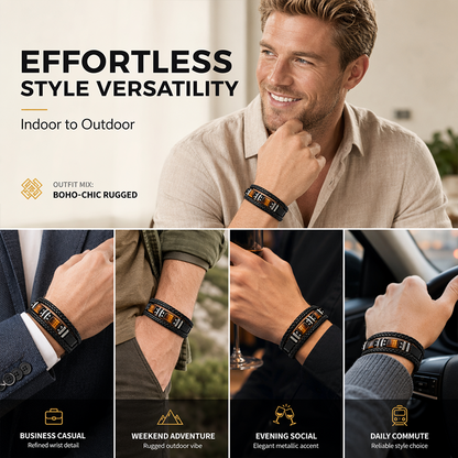 Braided PU Leather Bracelet – product image