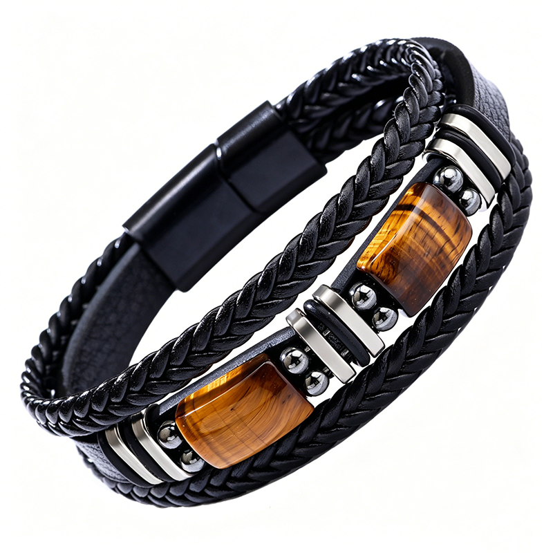Braided PU Leather Bracelet – product image