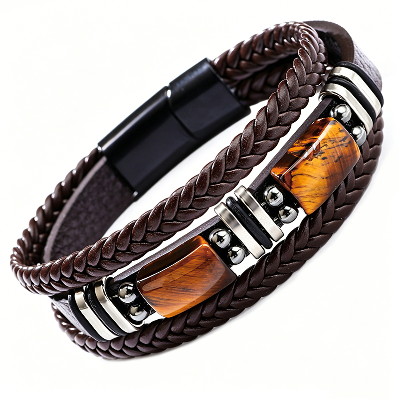 Braided PU Leather Bracelet – product image