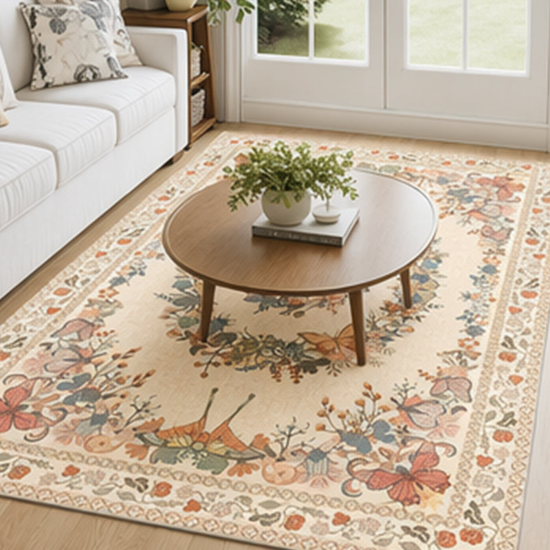 Easy-Care Floral Area Rug🦋🛋️